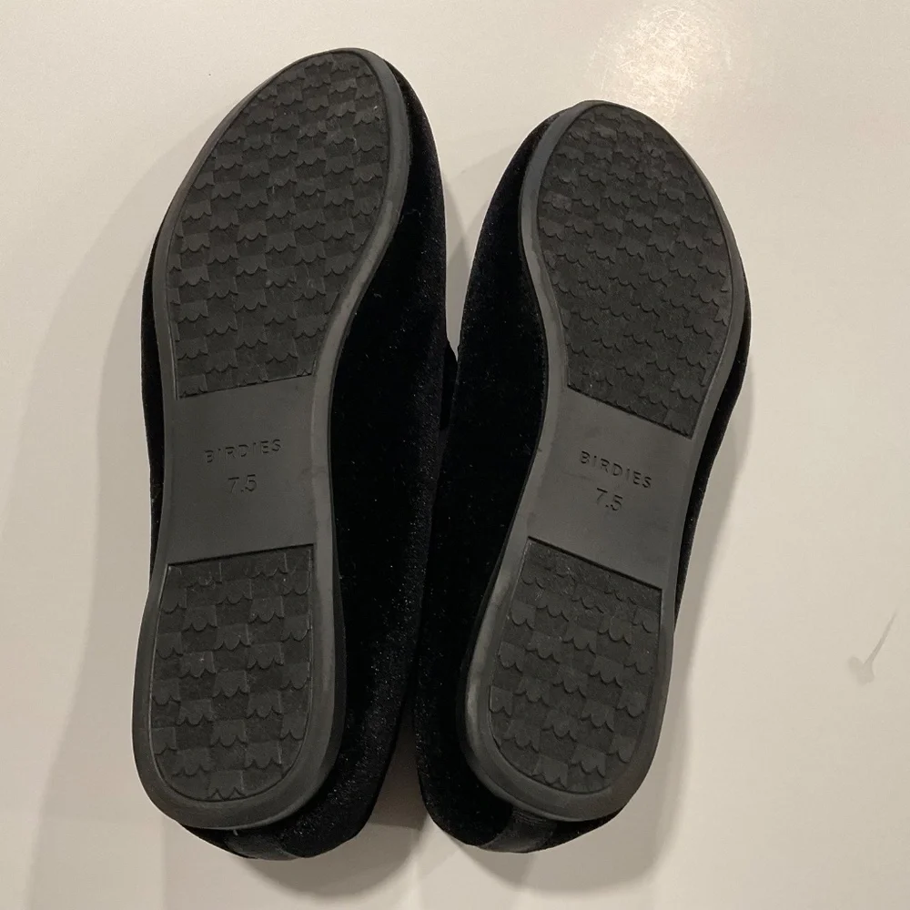 BIRDIES The Starling Black Velvet Size 7.5